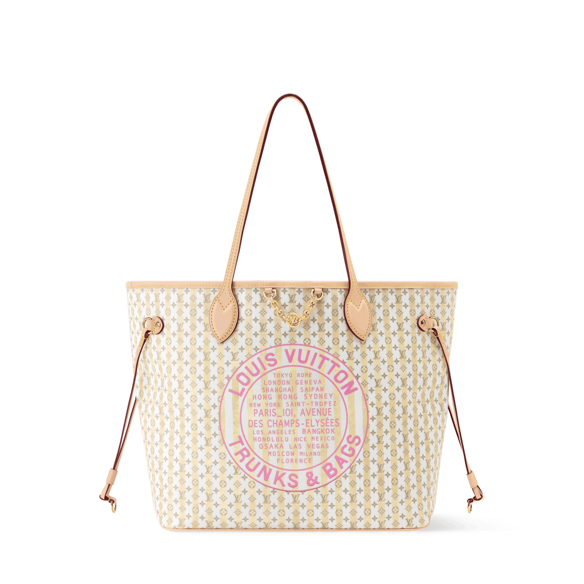 Neverfull MM Banana Monogram Coated Canvas Tote Bag M28457 For Women