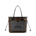 Black Coated Canvas & Cowhide Leather Tote Bag product image 1