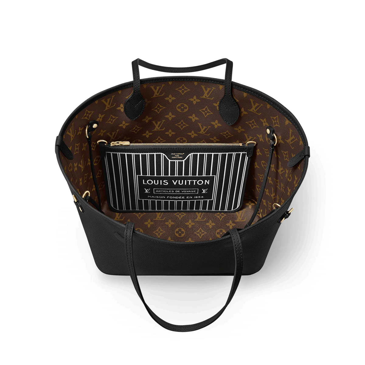 Black Coated Canvas & Cowhide Leather Tote Bag product image 4