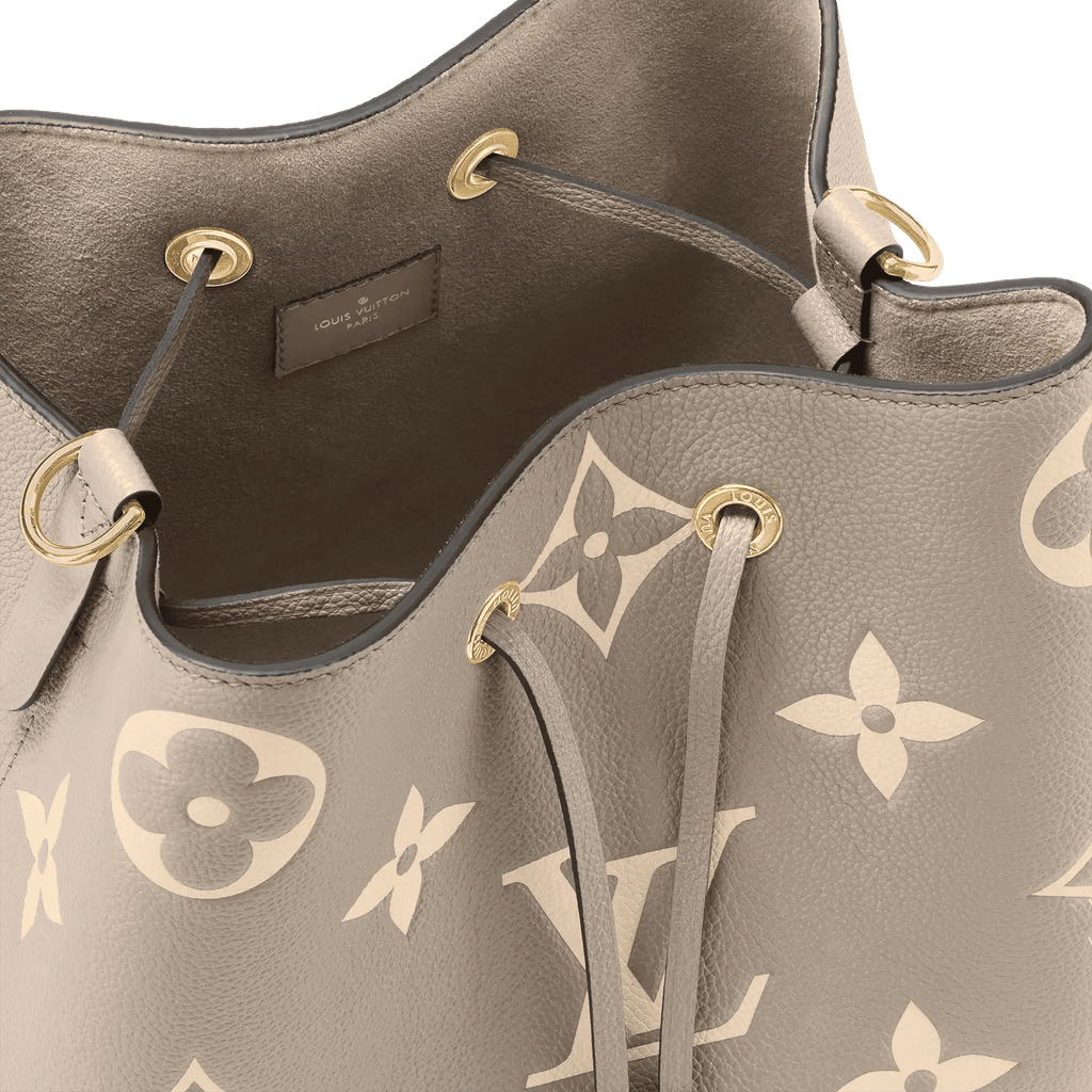 NéoNoé MM Bicolor Monogram Empreinte Leather Bucket Bag M45555 For Women