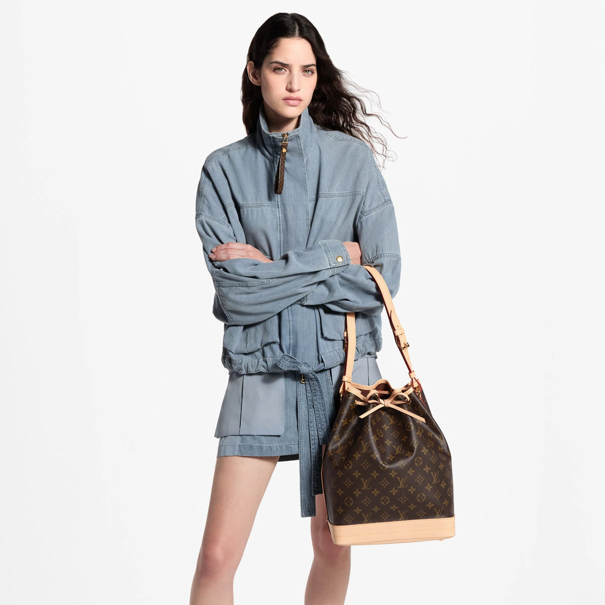 Noé Monogram Coated Canvas Bucket Bag M46976 For Women