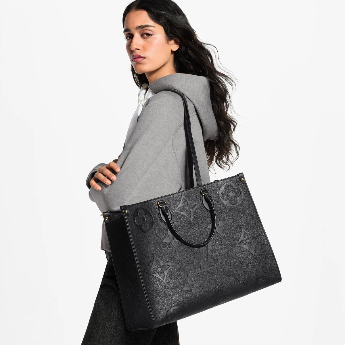 Black Cowhide Leather Tote Bag product image 9