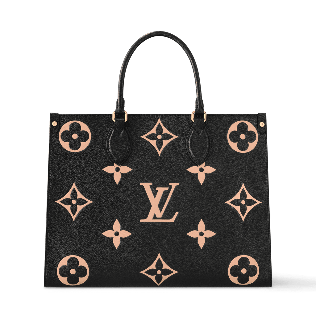 OnTheGo MM Bicolor Monogram Empreinte Leather Tote Bag For Women