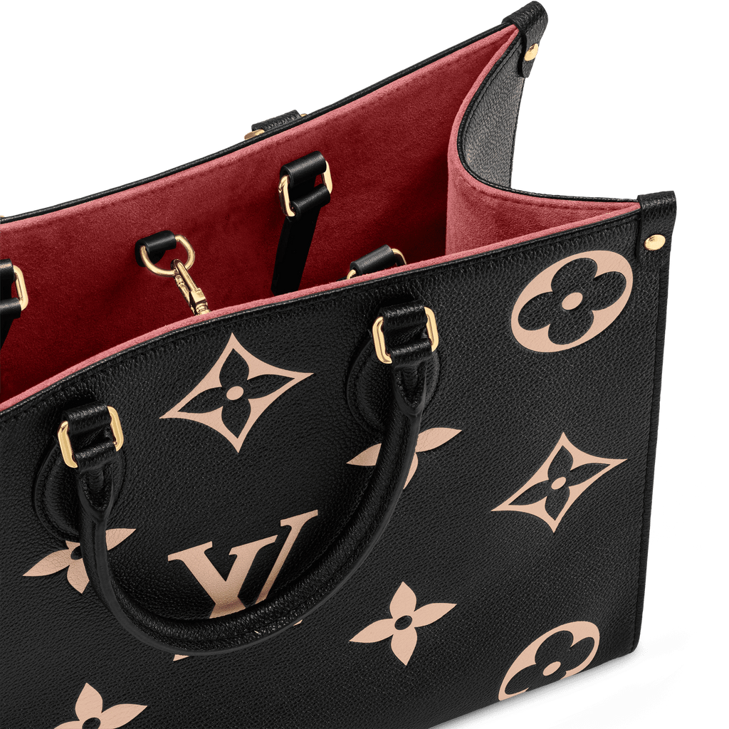 OnTheGo MM Bicolor Monogram Empreinte Leather Tote Bag For Women