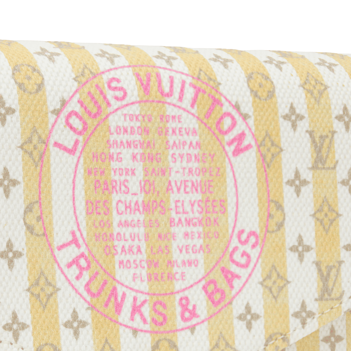 Pochette Félicie LV Stamp Banana Minigram Canvas Nano Bag For Women