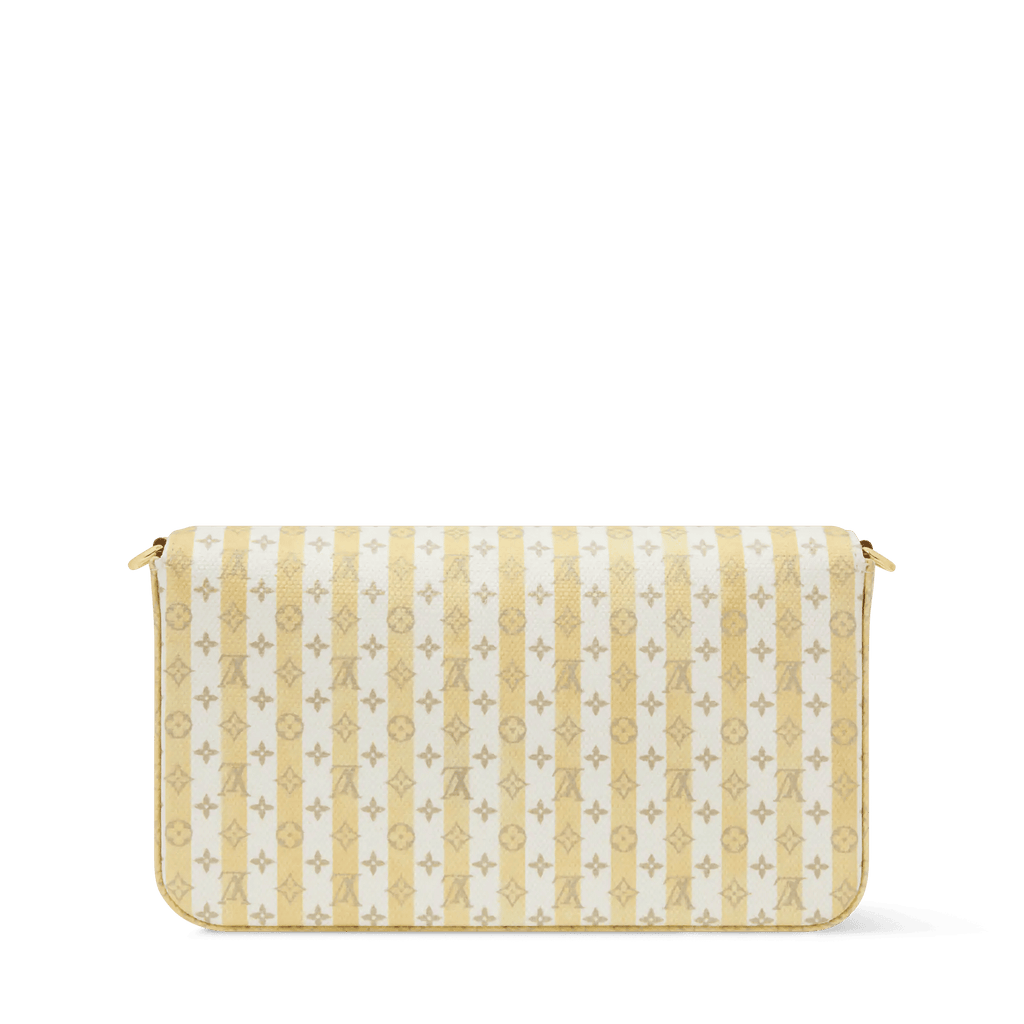 Pochette Félicie LV Stamp Banana Minigram Canvas Nano Bag For Women