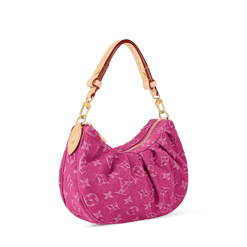 Pochette Valley Fuchsia Denim Monogram Nano Bag For Women