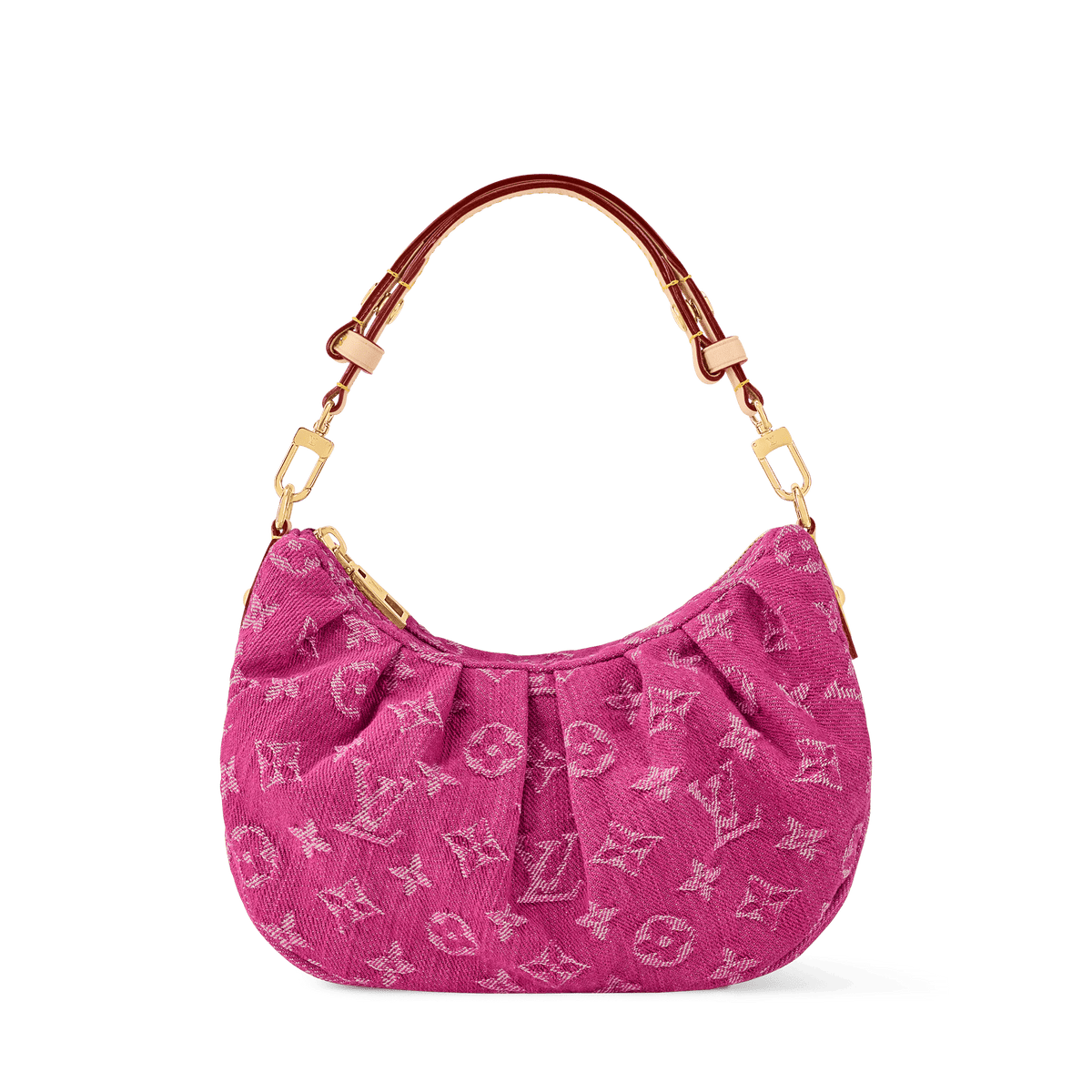 Pochette Valley Fuchsia Denim Monogram Nano Bag For Women