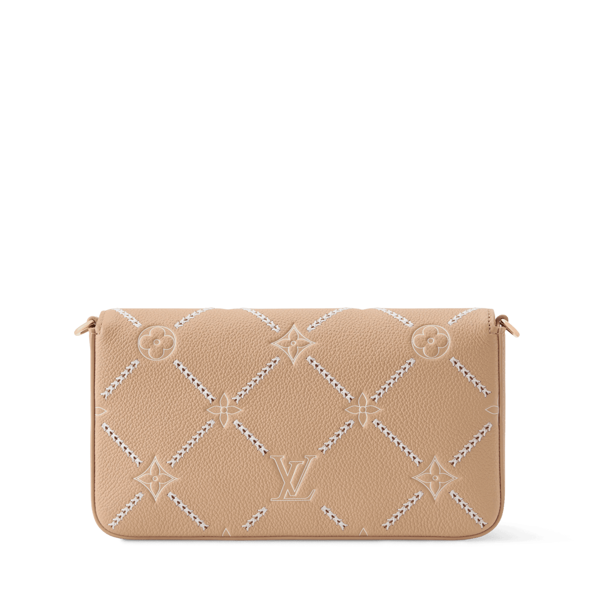 Pochette Félicie Hazelnut Couture Monogram Empreinte Leather Chain Wallet M29482 For Women