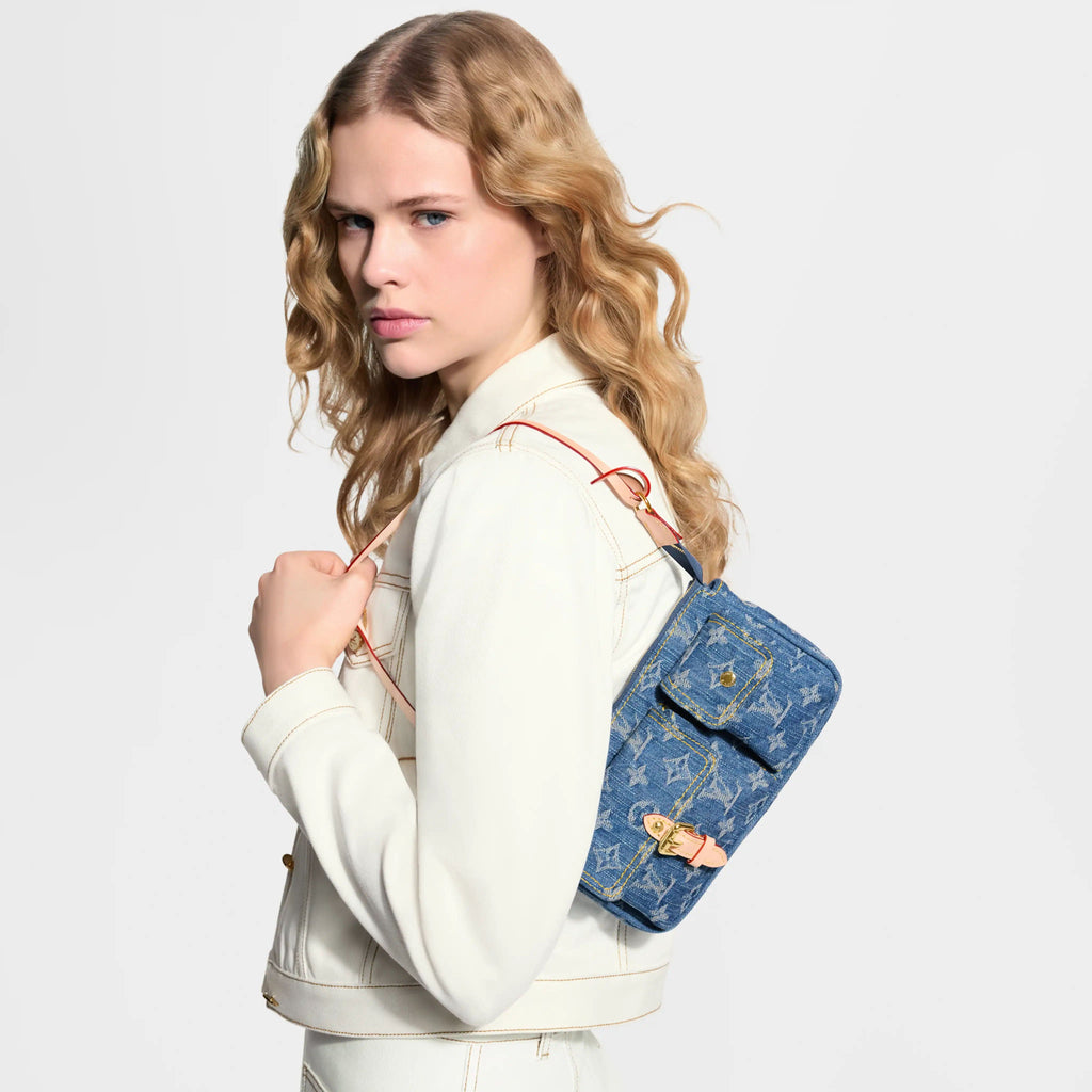 Blue Cowhide & Leather Handbag Design 002 product image 2