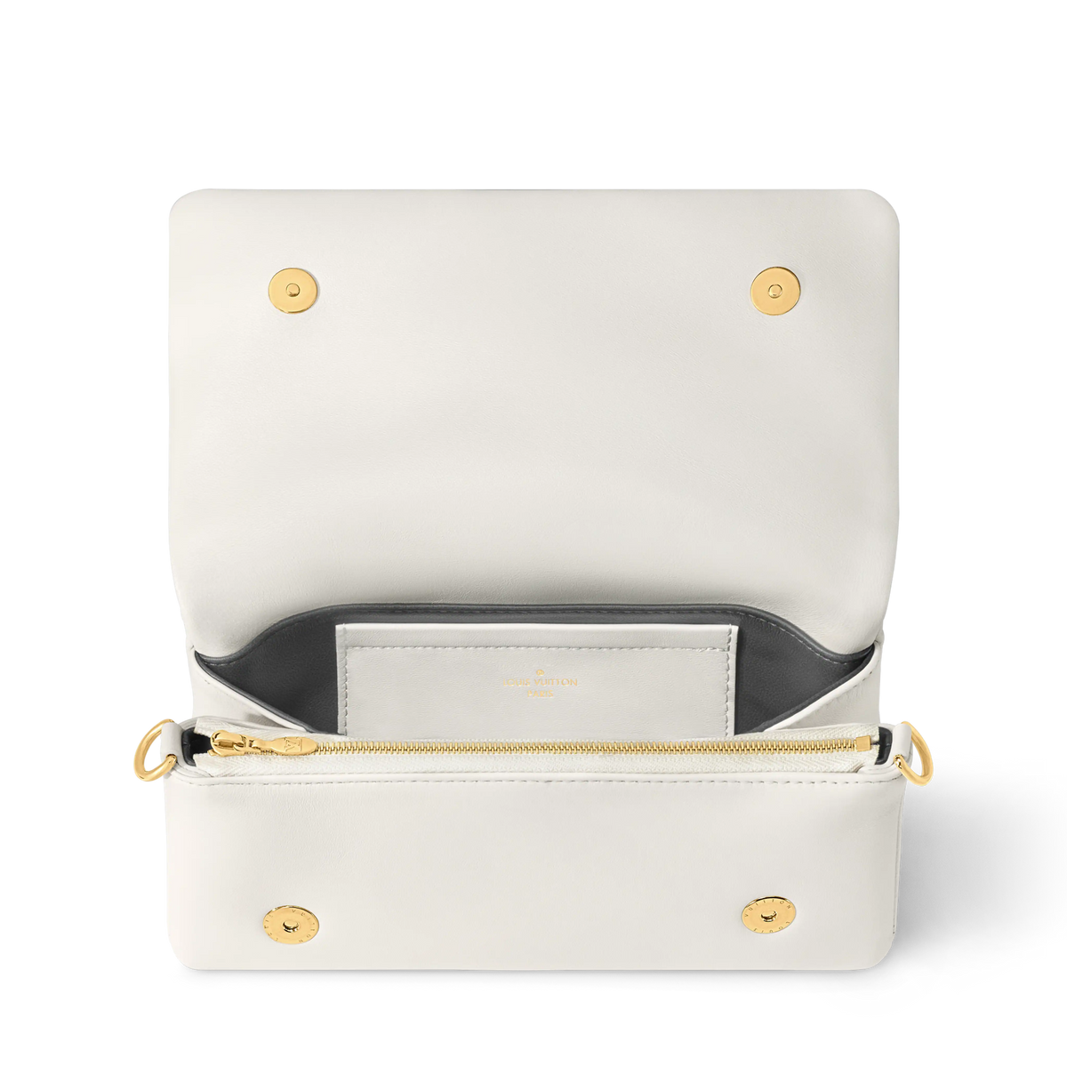 Pochette Coussin Monogram-Embossed Lambskin Gold-Toned Hardware