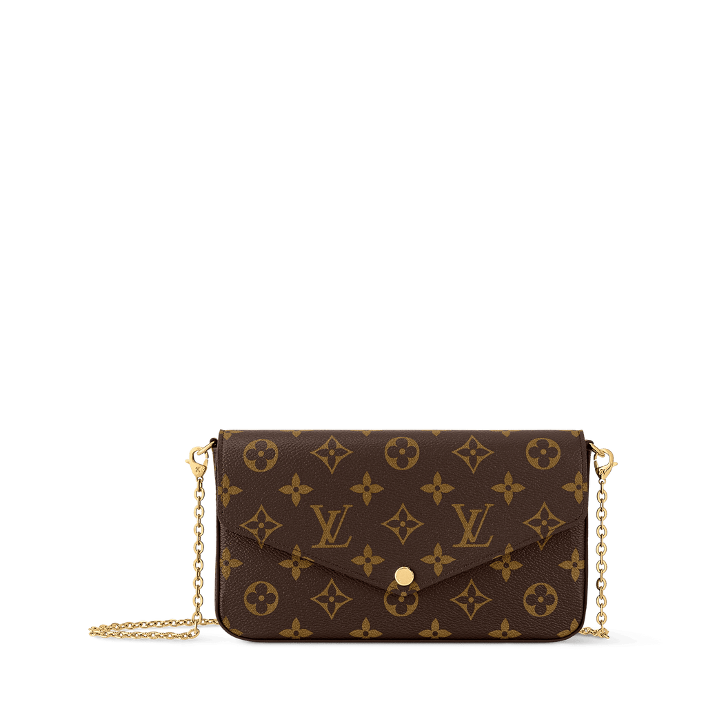 Pochette Félicie Monogram Fuchsia Crossbody Bag For Women