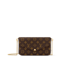 Pochette Félicie Monogram Fuchsia Crossbody Bag For Women