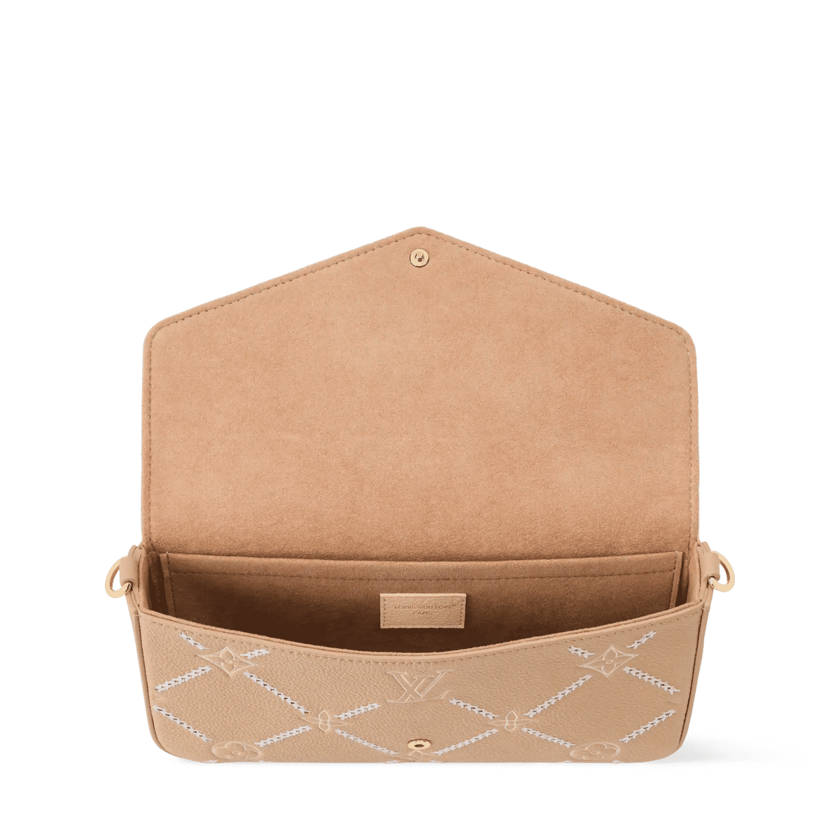 Pochette Félicie Hazelnut Couture Monogram Empreinte Leather Chain Wallet M29482 For Women