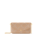 Pochette Félicie Hazelnut Couture Monogram Empreinte Leather Chain Wallet M29482 For Women
