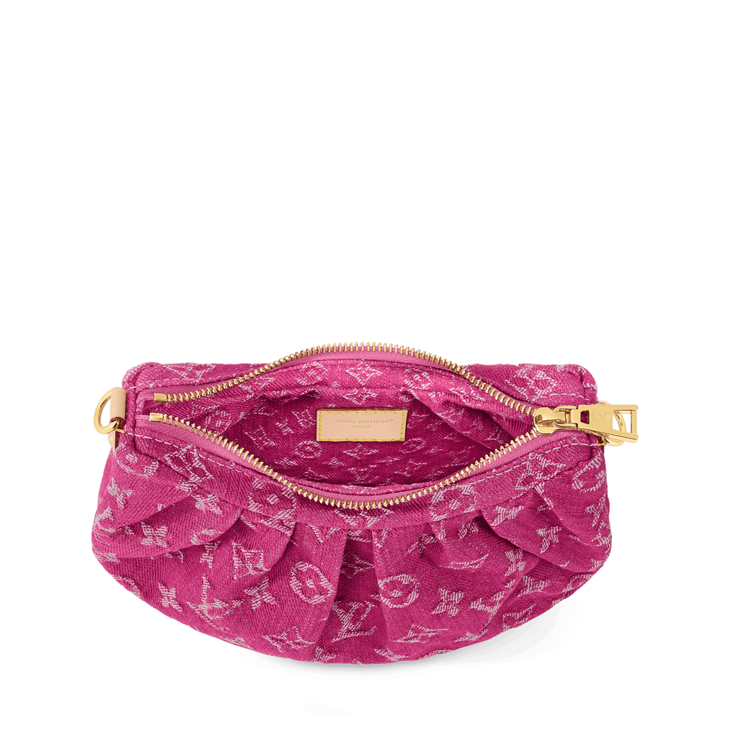 Pochette Valley Fuchsia Denim Monogram Nano Bag For Women