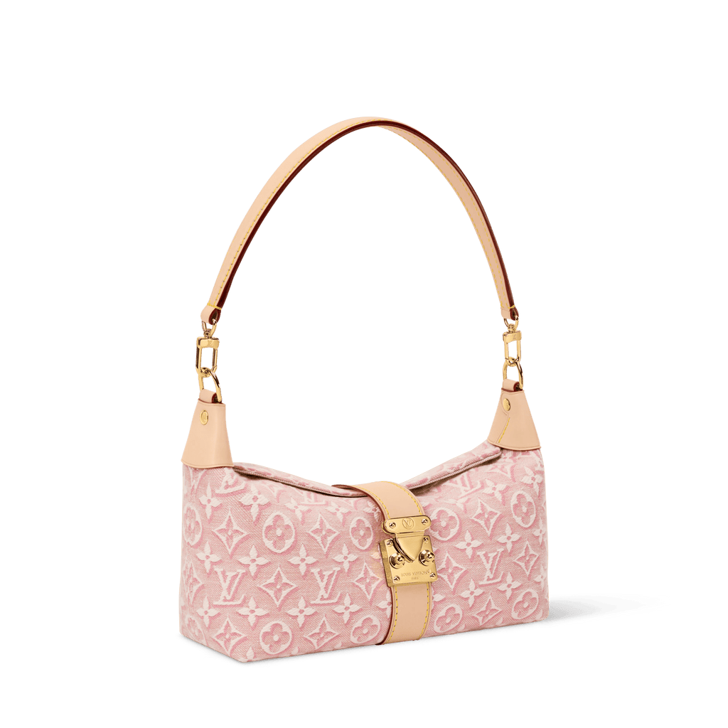 Pochette Mia Monogram Emblème Rose Ruban Bag For Women