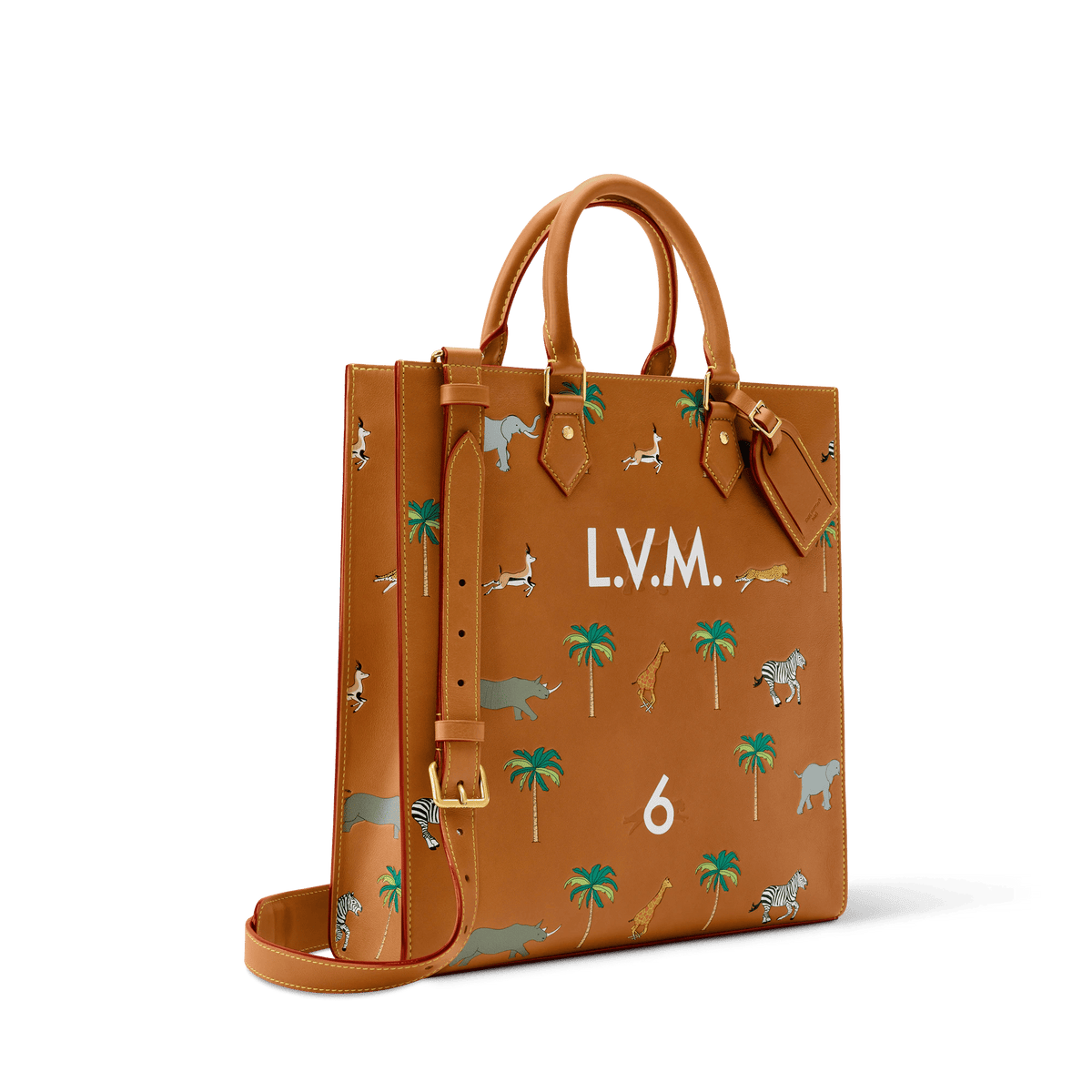 Tan Calfskin Leather Tote Bag product image 2