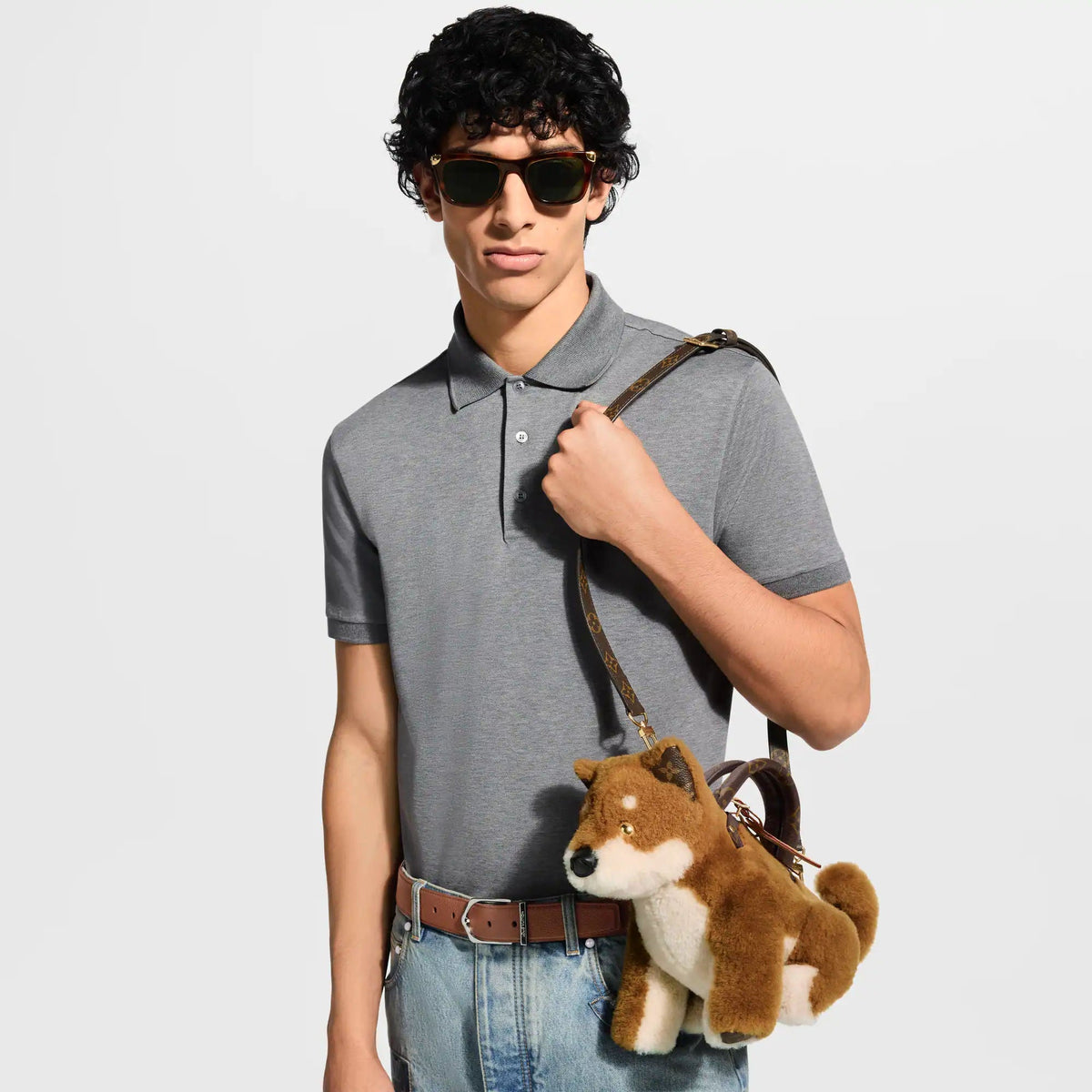 Brown Coated Canvas & Cowhide Leather Handbag product image 5