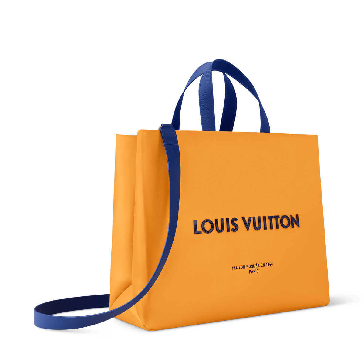 Shopper Tote MM Calf Leather Saffron For Men