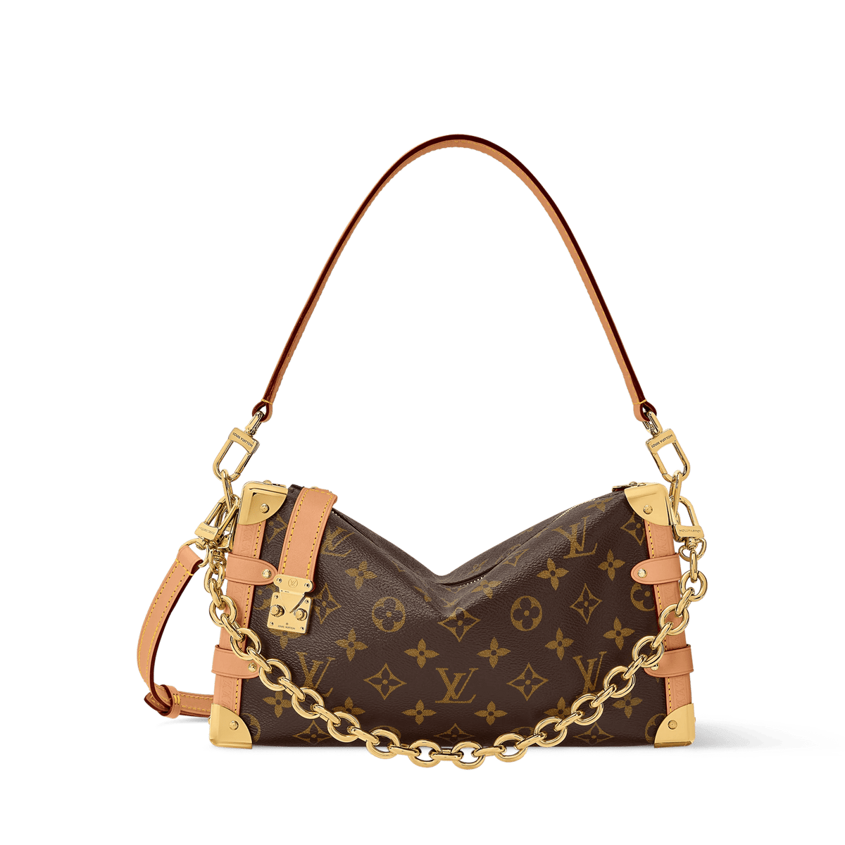 Side Trunk MM East West Monogram Canvas Shoulder Bag For Women