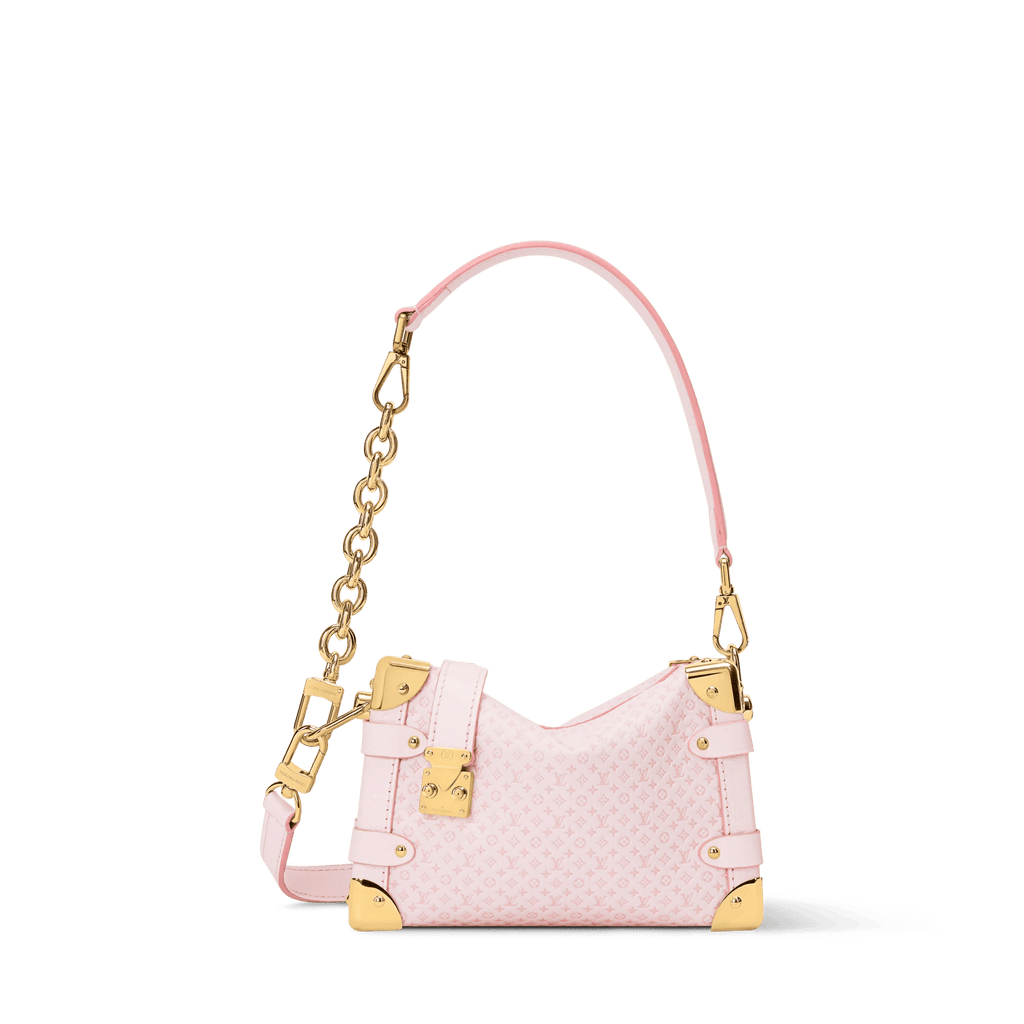 Side Trunk PM Light Bliss Calfskin Leather Handbag For Women