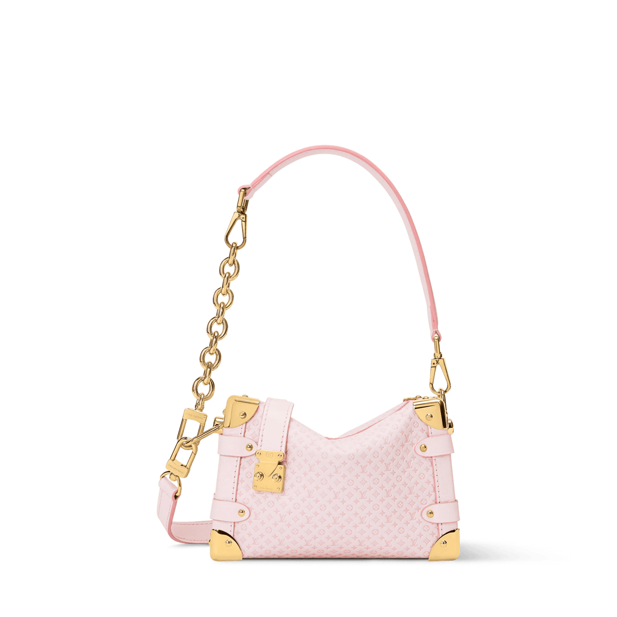 Side Trunk PM Light Bliss Calfskin Leather Handbag For Women