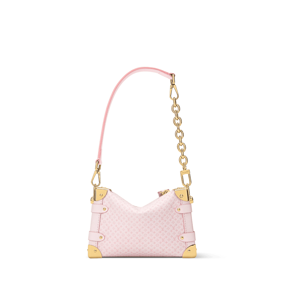 Side Trunk PM Light Bliss Calfskin Leather Handbag For Women