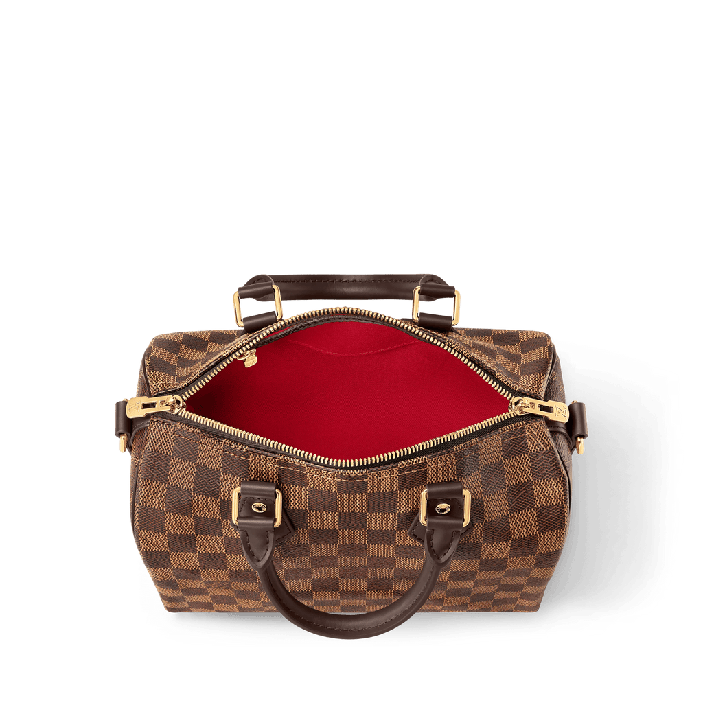 Speedy Bandoulière 25 Damier Ebene Dark Chocolate Shoulder Bag For Women