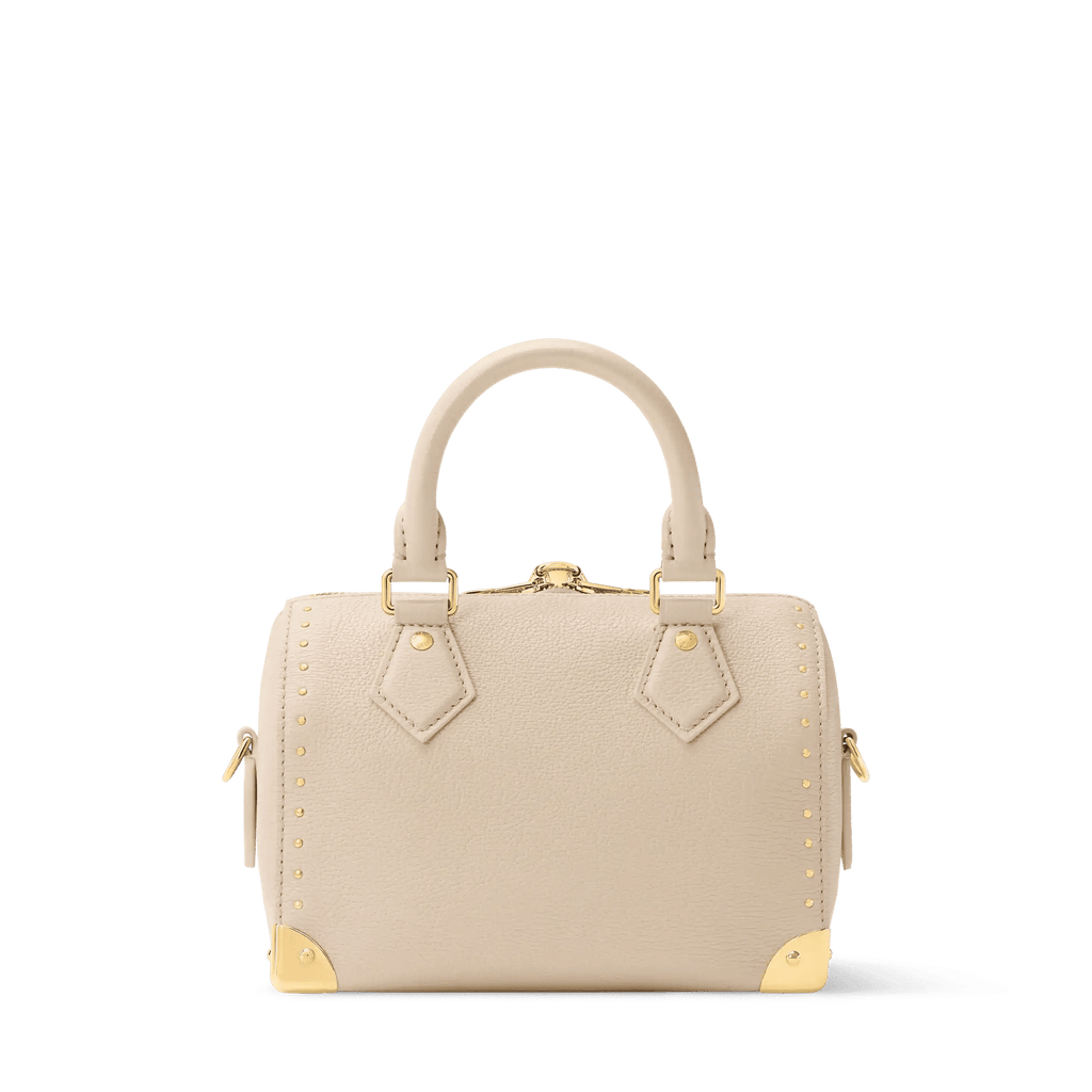 Speedy Trunk 20 Calfskin Leather Almond Crossbody Bag For Women