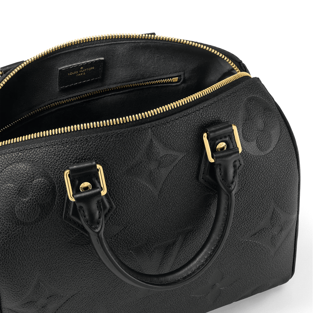 Speedy Bandoulière 25 Black Monogram Empreinte Leather Handbag M58951 For Women