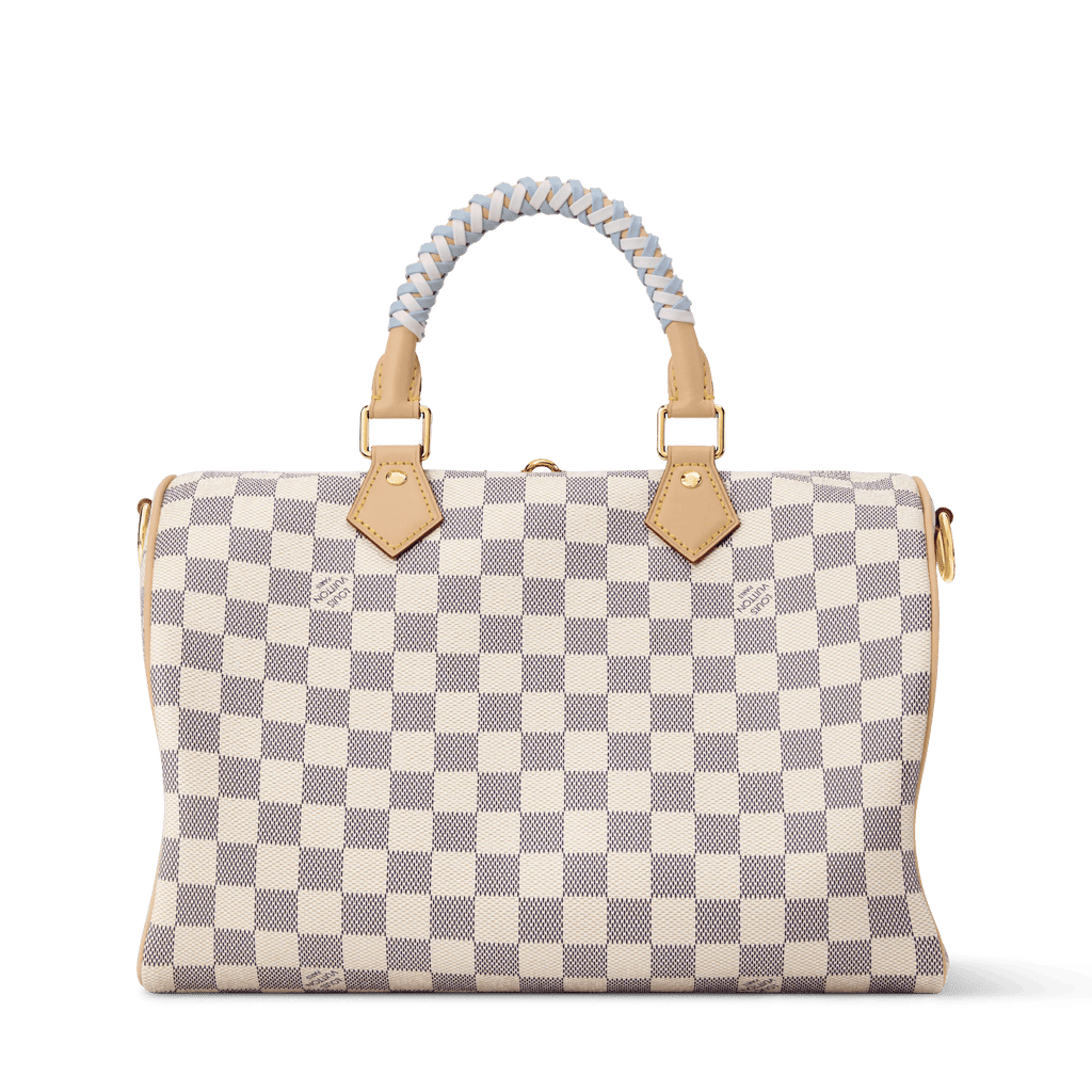 Speedy Soft 30 Damier Azur Bleu Olympe Coated Canvas Handbag N40908 For Women