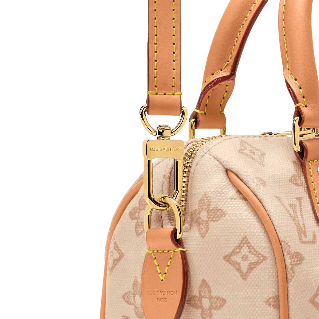 Speedy Bandoulière 20 Linen Monogram Origine Canvas Handbag M27951 For Women