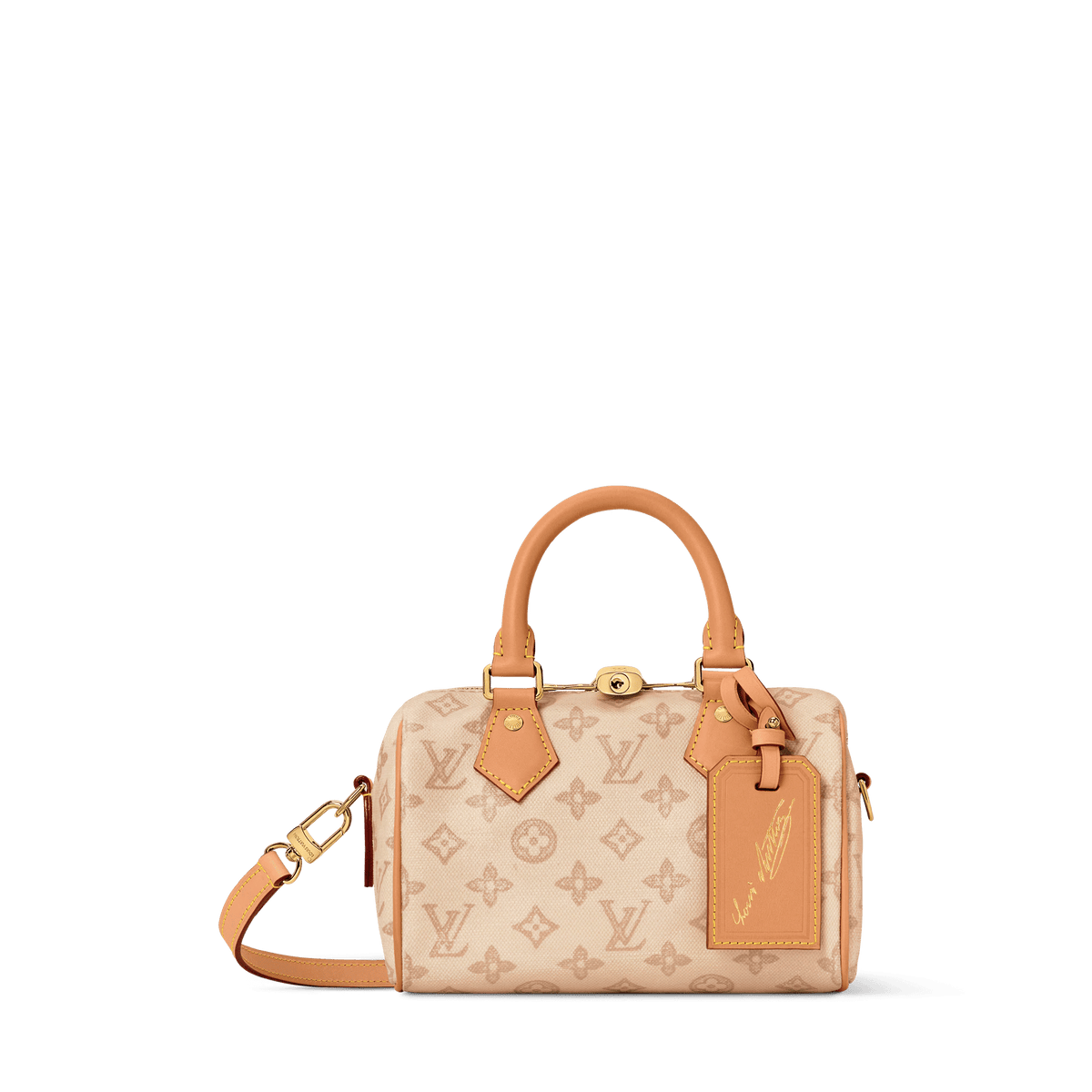Speedy Bandoulière 20 Linen Monogram Origine Canvas Handbag M27951 For Women