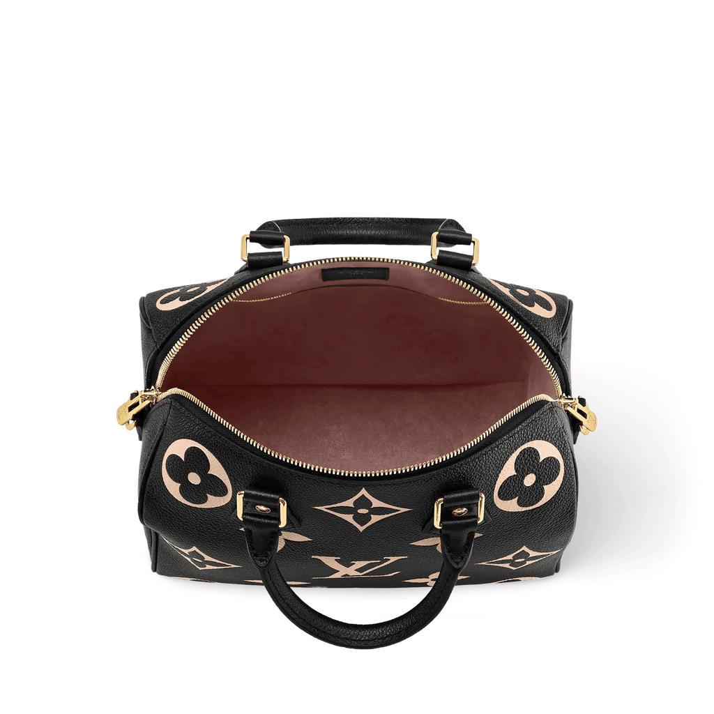 Speedy Bandoulière 25 Bicolor Monogram Empreinte Leather Handbag M58947 For Women
