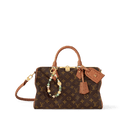 Tan Coated Canvas & Leather Handbag product image 1