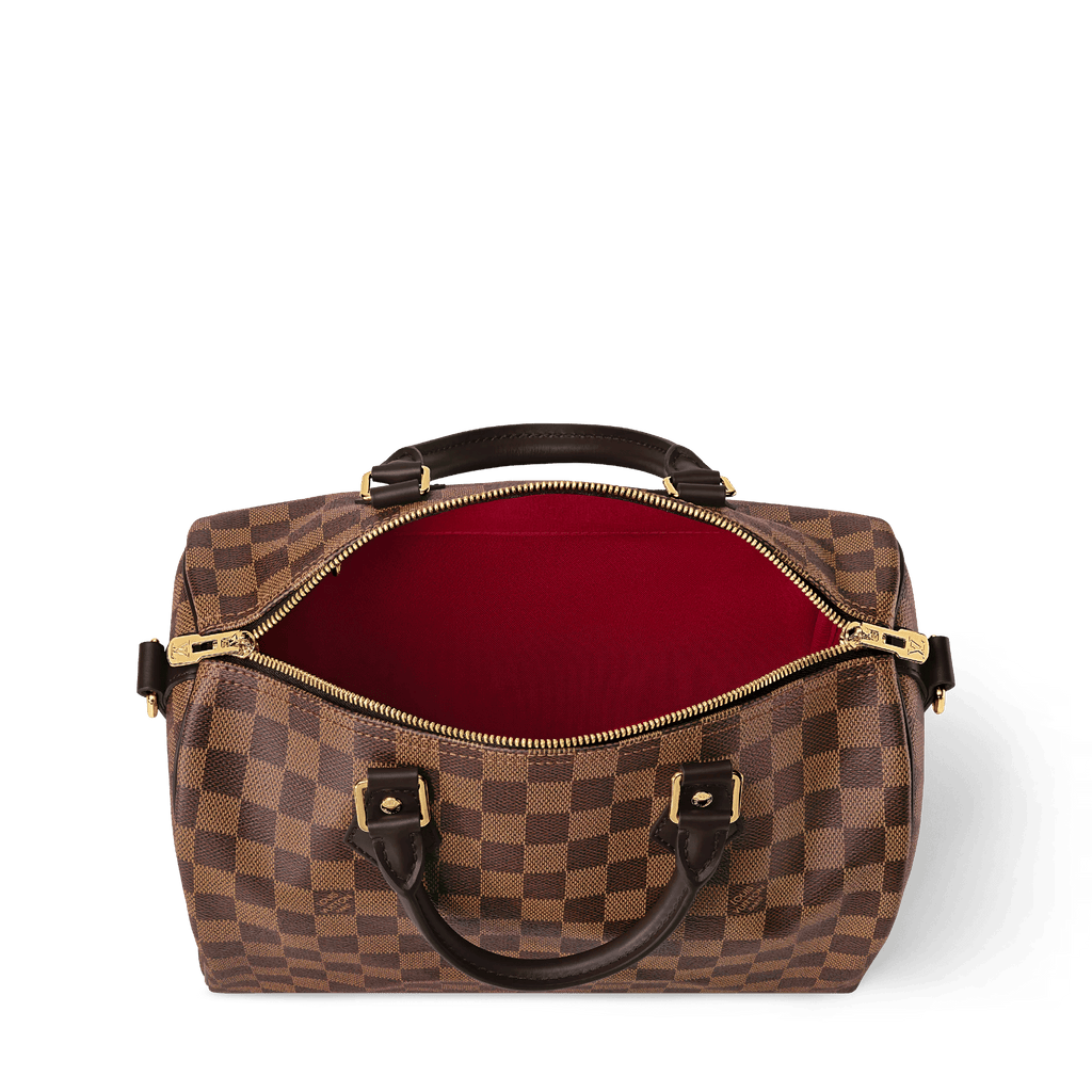 Speedy Bandoulière 30 Damier Ebene Coated Canvas Tote Bag N40590 For Women