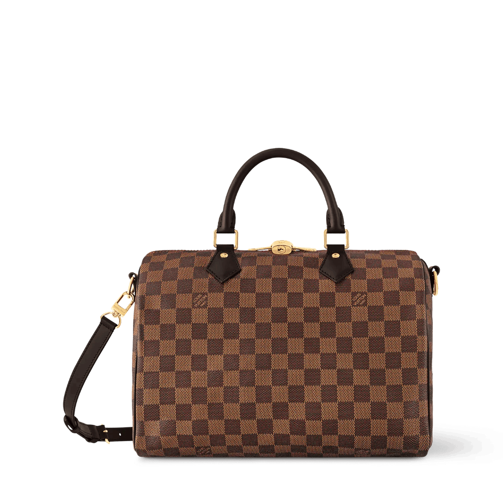 Speedy Bandoulière 30 Damier Ebene Coated Canvas Tote Bag N40590 For Women