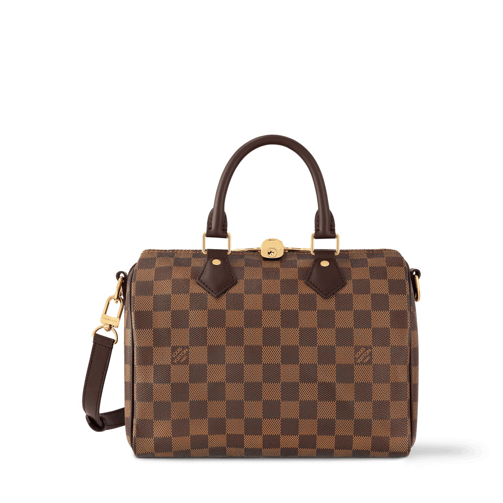 Speedy Bandoulière 25 Damier Ebene Dark Chocolate Shoulder Bag For Women