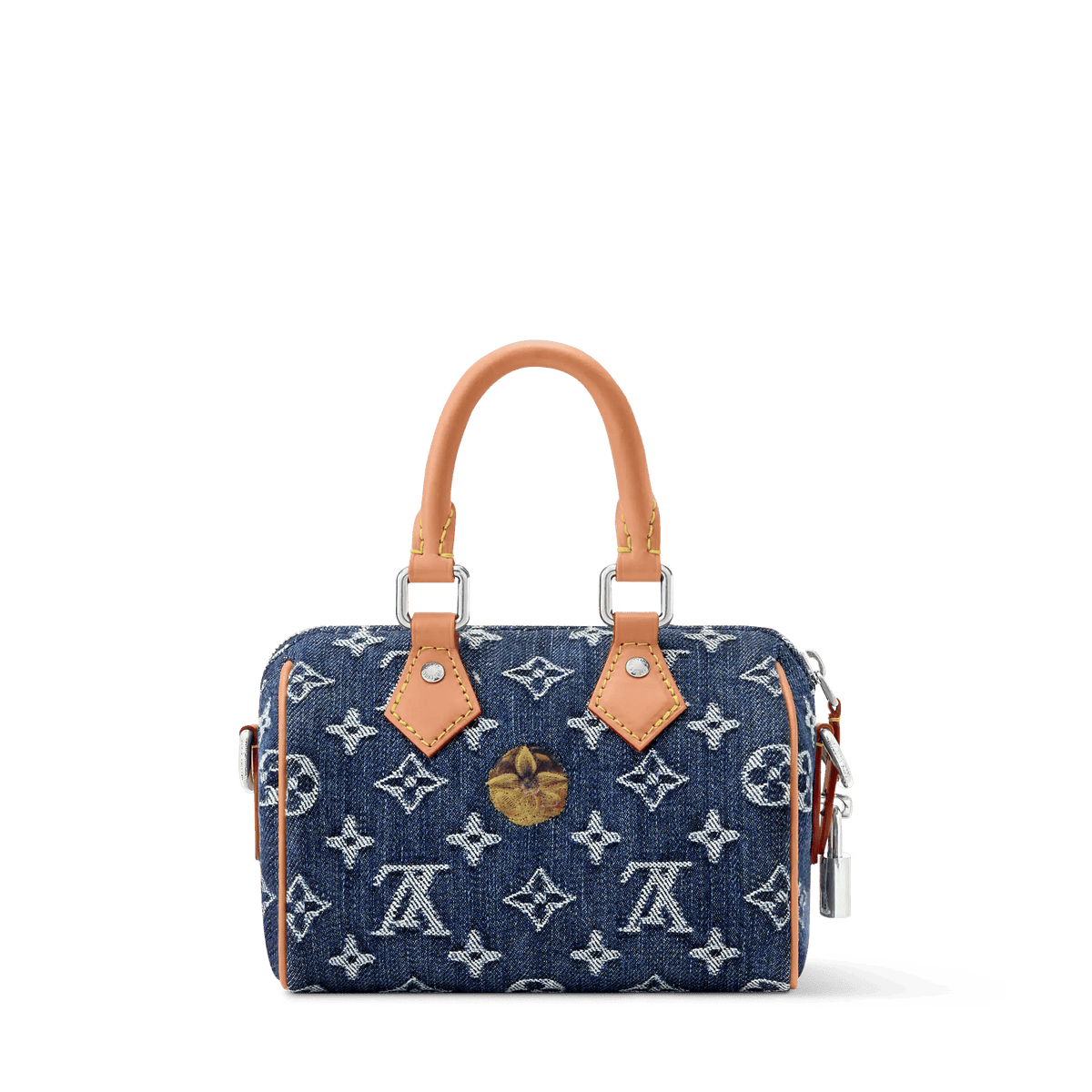 Speedy 18 Bandoulière Bag Monogram Flowers Denim Shoes Collection