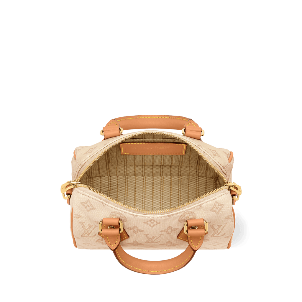 Speedy Bandoulière 20 Linen Monogram Origine Canvas Handbag M27951 For Women