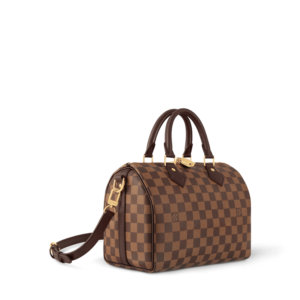 Speedy Bandoulière 25 Damier Ebene Dark Chocolate Shoulder Bag For Women