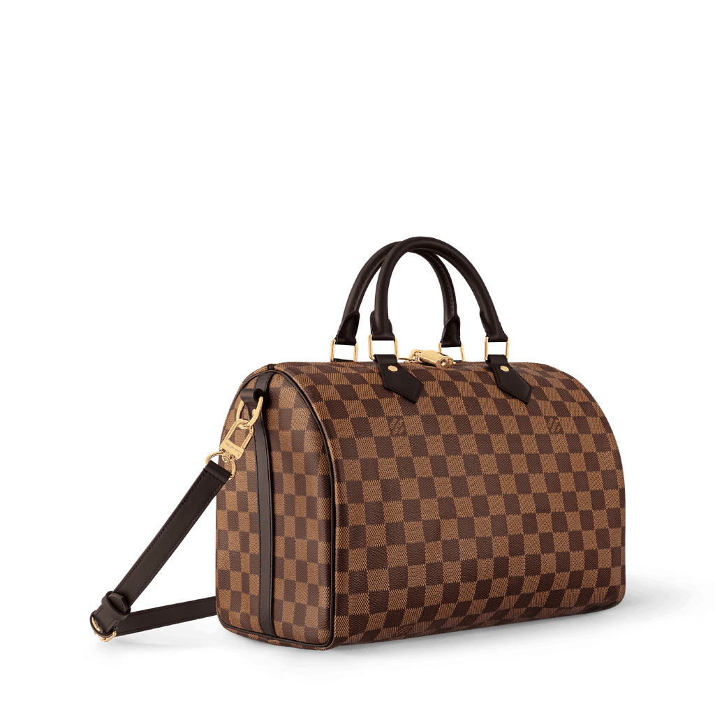 Speedy Bandoulière 30 Damier Ebene Coated Canvas Tote Bag N40590 For Women