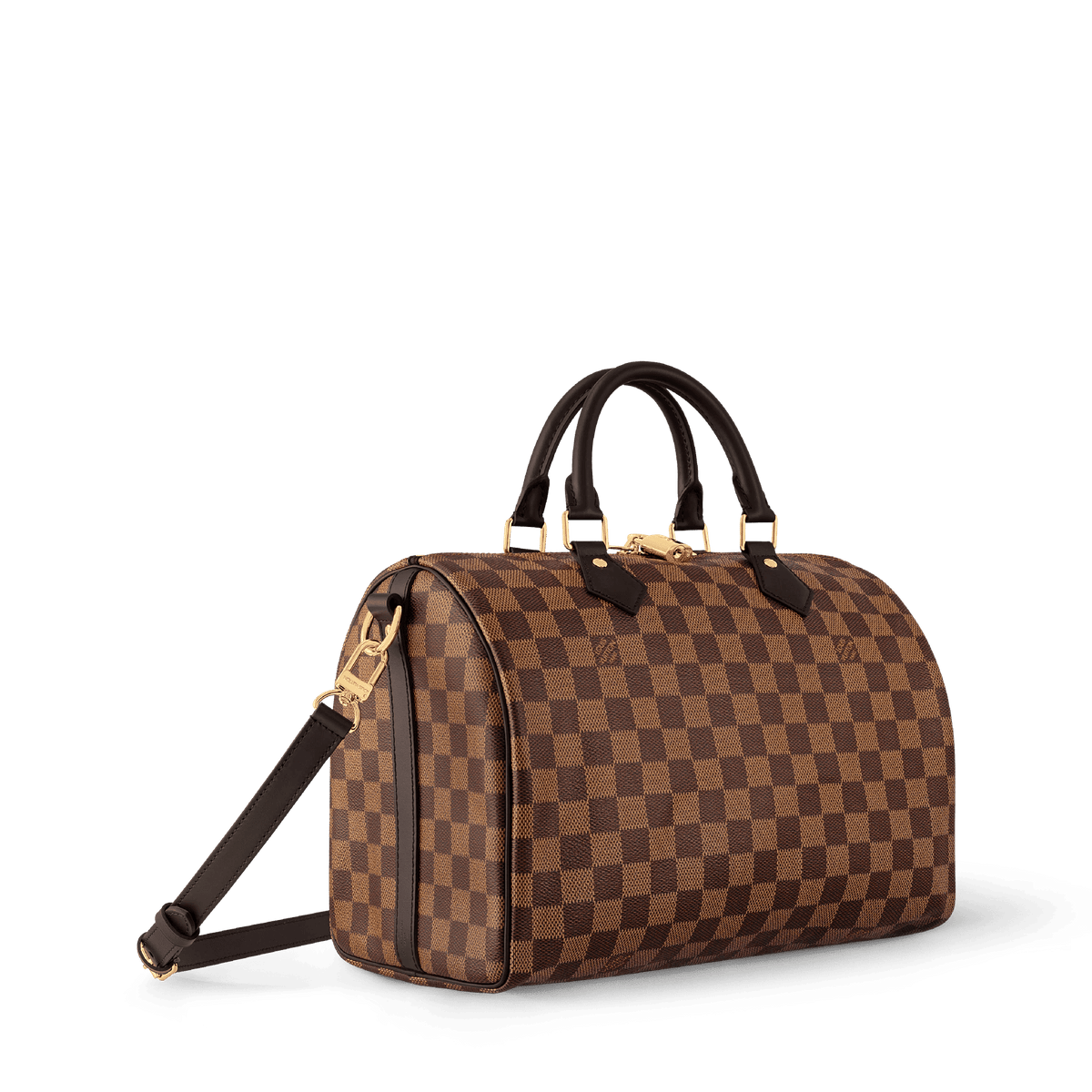 Speedy Bandoulière 30 Damier Ebene Coated Canvas Tote Bag N40590 For Women
