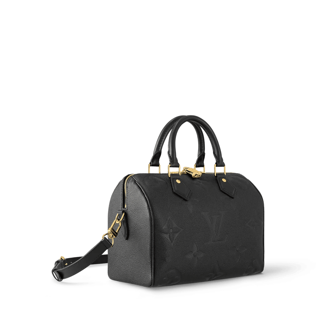 Speedy Bandoulière 25 Black Monogram Empreinte Leather Handbag M58951 For Women