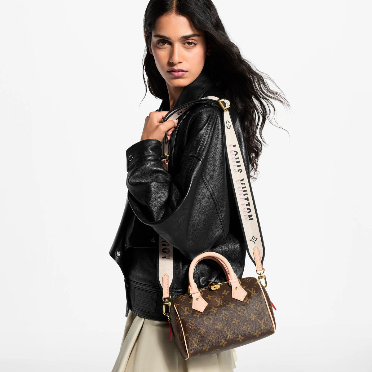 Speedy Bandoulière 20 Monogram Coated Canvas Crossbody Bag M46234 For Women