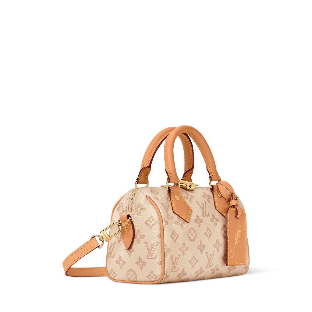 Speedy Bandoulière 20 Linen Monogram Origine Canvas Handbag M27951 For Women