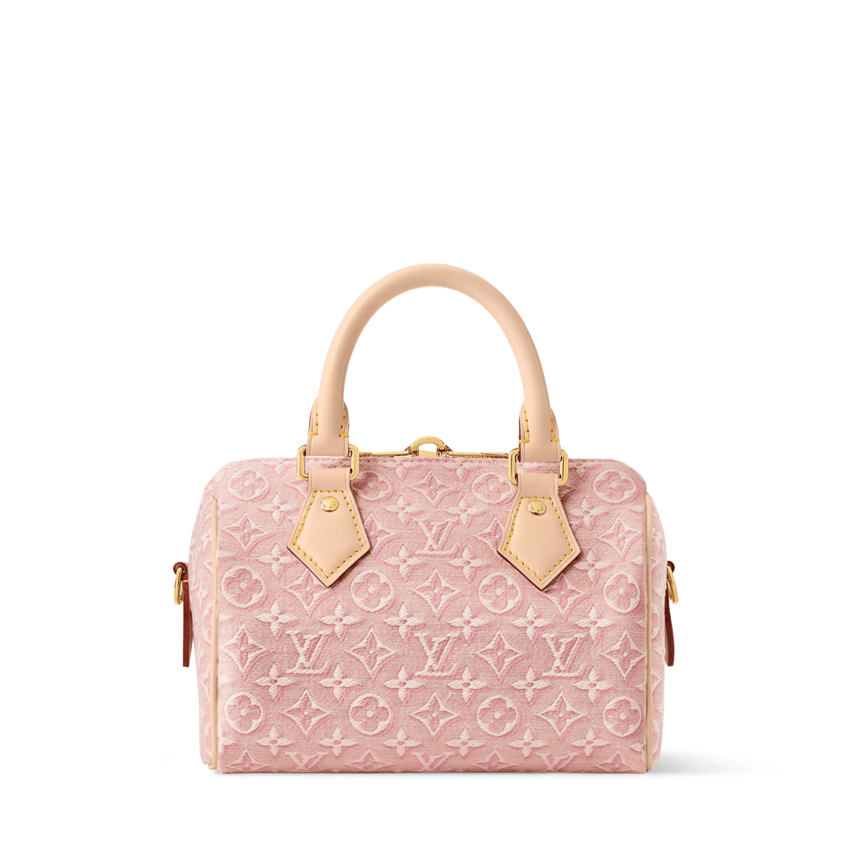 Speedy Bandoulière 20 Monogram Emblème Rose Ruban Bag For Women