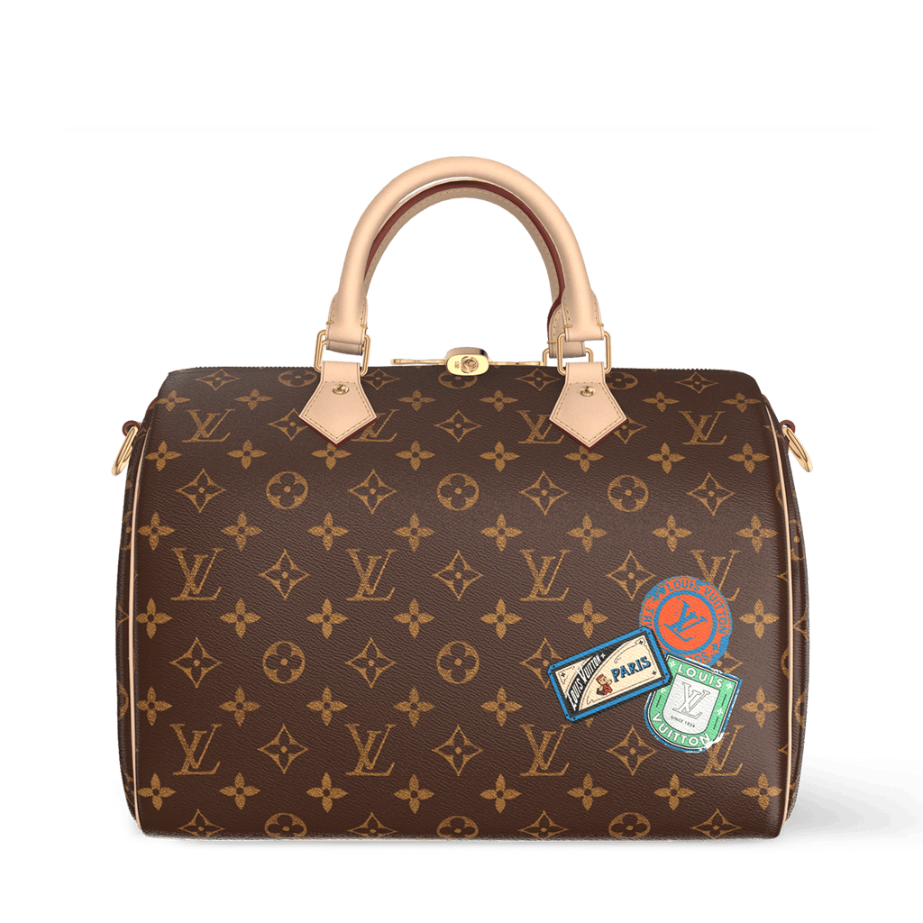 Speedy Bandoulière 30 Mon Monogram Coated Canvas Handbag P01920 For Women