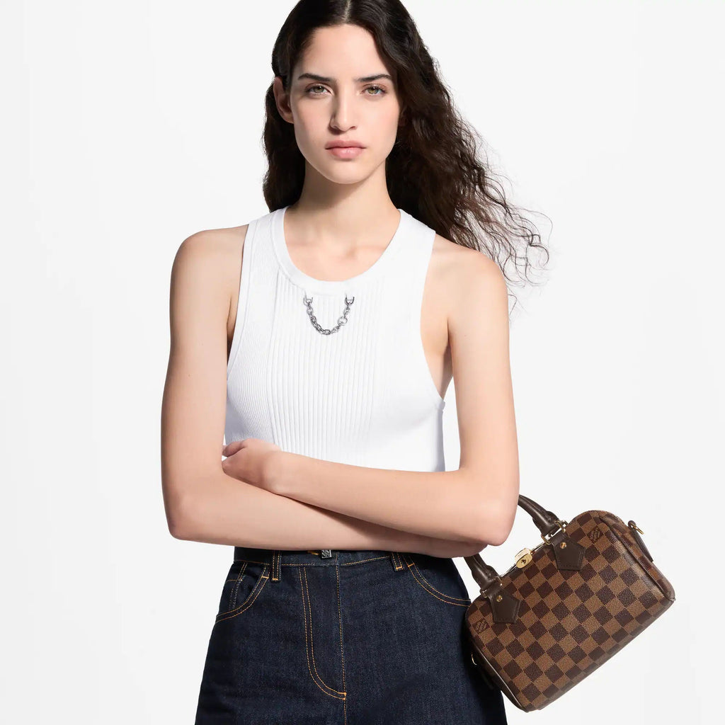 Speedy Bandoulière 20 Damier Ebene Handbag N40489 For Women